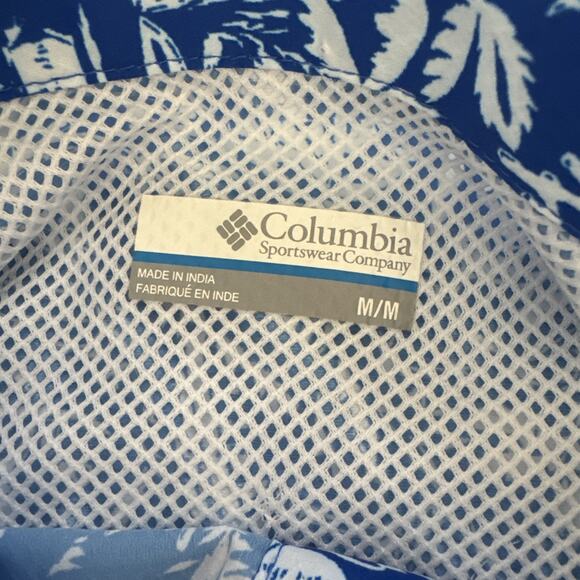 Columbia PFG Hawaiian Short Sleeve Shirt Button Up Hiking Fishing Medium Vented - Picture 4 of 10